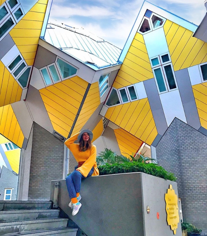 Kinh nghiệm du lịch pháp bỉ hà lan đức - Tòa nhà hình khối (Cube House) là một công trình kiến trúc độc đáo tại Hà Lan