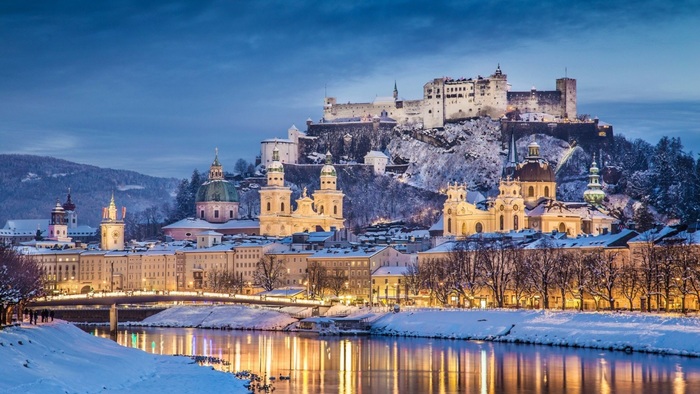  du lịch Salzburg Áo tản bộ Phố cổ Salzburg