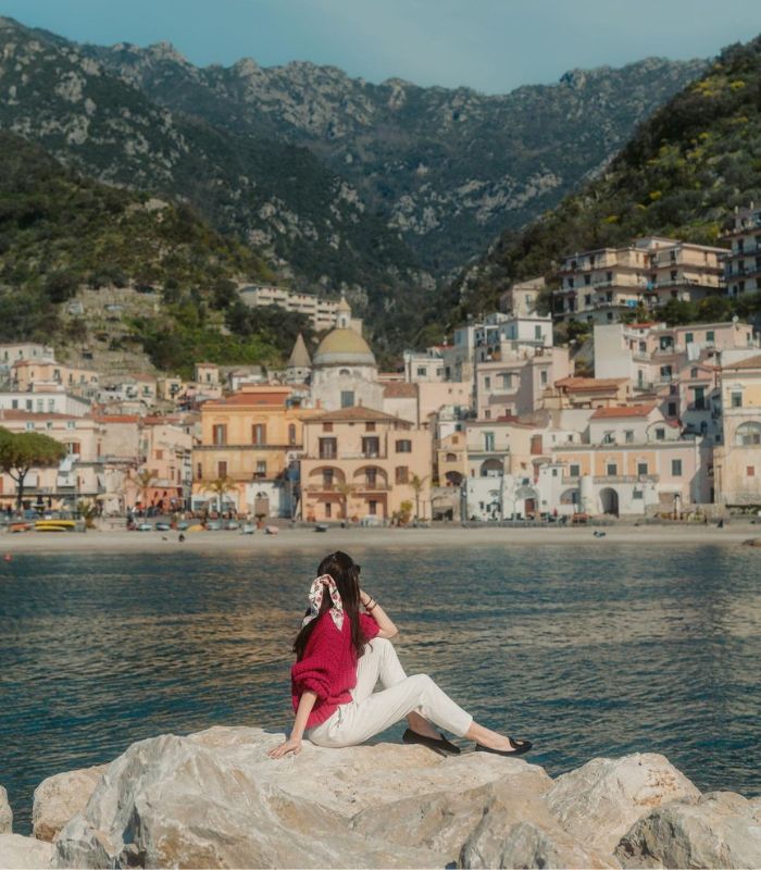 Toàn cảnh bờ biển Amalfi nước Ý