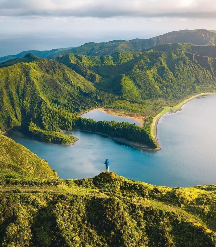 Toàn cảnh quần đảo Azores Bồ Đào Nha nhìn từ trên cao
