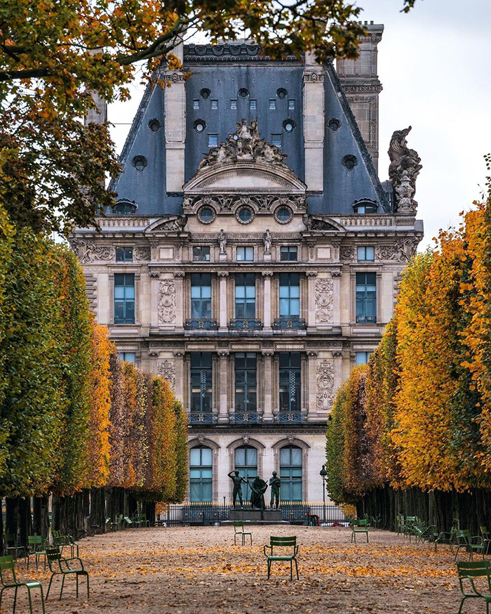 Vườn tuileries Pháp có diện tích rộng lớn