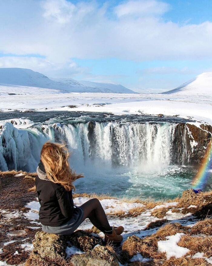 Du lịch Akureyri Iceland chiêm ngưỡng vẻ đẹp của thác Goðafoss