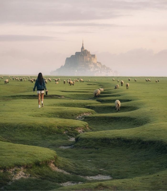 Kinh nghiệm du lịch Pháp mùa thu - Tu viện Mont Saint-Michel