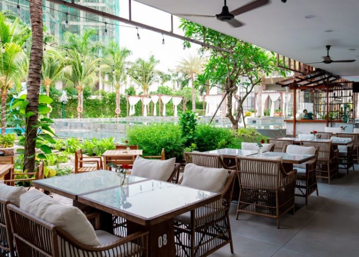 Không gian ẩm thực tại Le Palmier Hồ Tràm