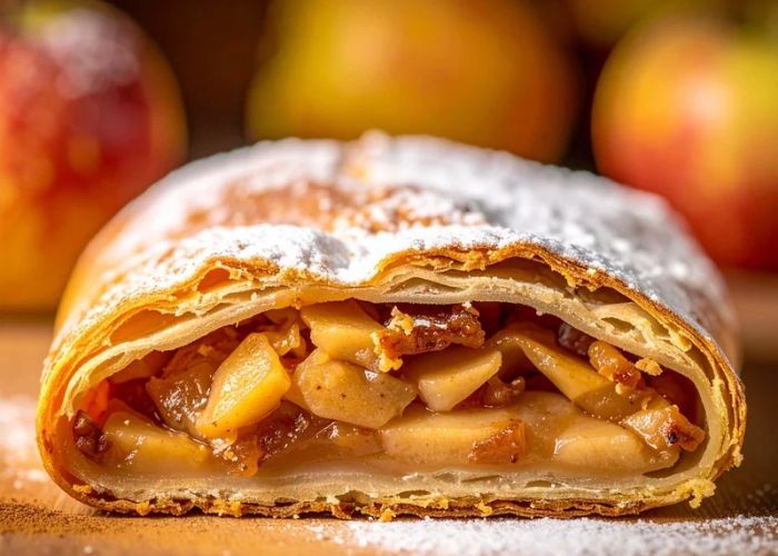 Món ăn ngon tại Áo Bánh táo cuộn