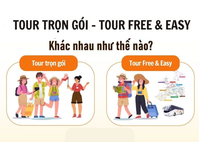 So sánh tour truyền thống và tour Free Easy