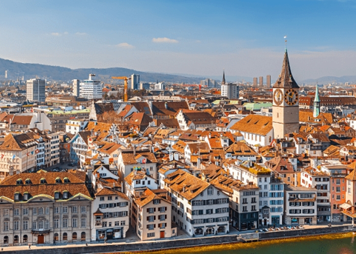 Tour du lịch thụy sĩ bao nhiều tiền - Zurich thành phố trung tâm của Thụy Sĩ