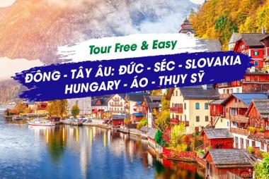 Free & Easy Đông - Tây Âu Tuyến Xanh Biển: Cộng Hòa Séc - Slovakia - Hungary - Áo - Liechtenstein - Thụy Sỹ - Đức 7N6Đ, KS 3, 4*