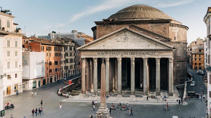 Điện Pantheon sở hữu kiến trúc nguyên vẹn sau hàng ngàn năm xây dựng